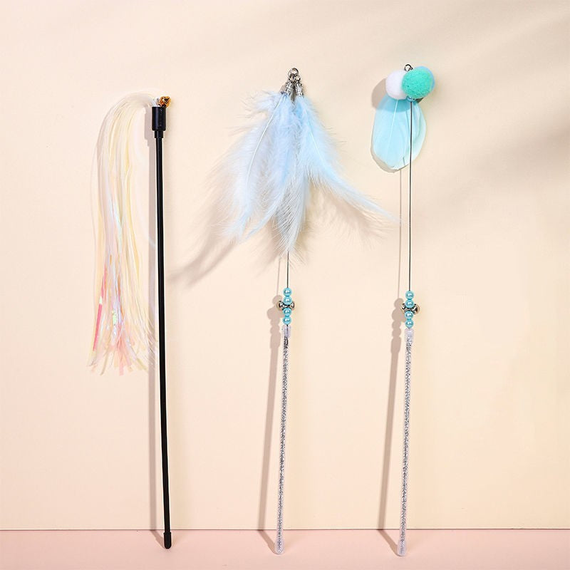 Pet Bell Feather Cat Stick - Pet Paradise